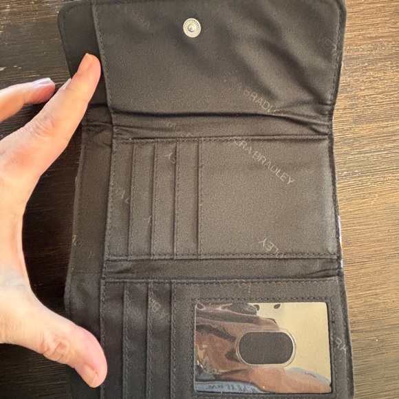 Vera Bradley Black Quilted Wristlet with Bright Floral Print - Picture 4 of 5